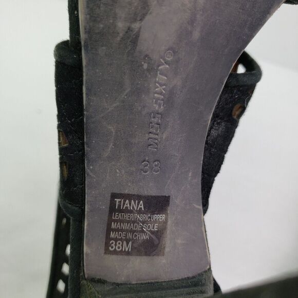 Miss Sixty Tiana Womens Size 8 Black Peep Toe Sexy 4.5 In Heel Shoes - Picture 11 of 11